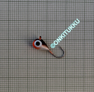 Вольфрамовая мормышка 5 мм #8, кольцо коричневое, жемчужное, № 41