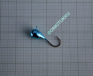 Tungsten mormyshka 6mm #6 link blue chrome, no. 14