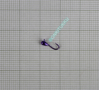 Volfram mormyshka 2 mm #18 länk lila krom, nr 43