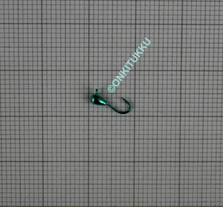 Volfram mormyshka 2 mm #18 länk grön krom, nr 46