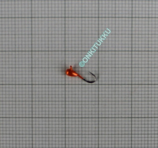 Volfram mormyshka 2 mm #18 länk orange, nr 47