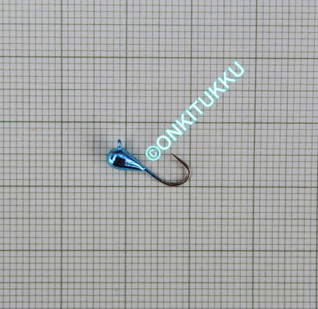 Volfram mormyshka 3 mm #16 länk blå krom, nr 14