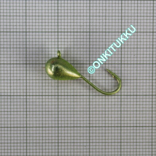 Volfram mormyshka 7 mm #4 länk grön krom, nr 08