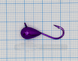 Volfram mormyshka 7 mm #4 länk lila, nr 11