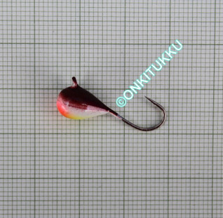 Volfram mormyshka 7 mm #4 länk brun rygg, nr 26