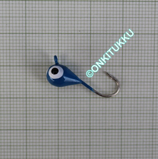 Volfram mormyshka 7 mm #4 länk blå, nr 34