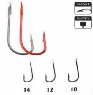 Hikara Konksud lipsuga Särg RED #14 10tk