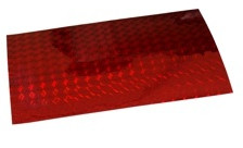 Punainen hologrammi tarra-arkki. 7x15cm 10 kpl 