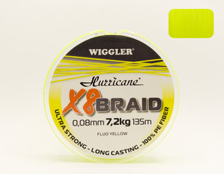 Hurricane X8 Braid keltainen 0,12mm 10kg 135m
