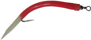 Wiggler Rubber Worm 10/0 Red Glow 4pcs