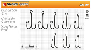 Kujira 520BN Open doublehook #8, 10 pcs 