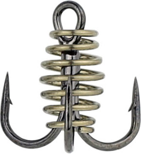 Kirjolhitahna-koukku spiraalirungolla #14 5kpl