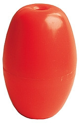 Orange fish trap float made of plastic, 4-pack, 68x48mm, load capacity 68g