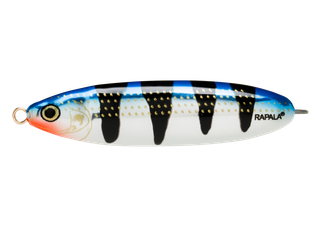 Minnow Spoon Weedless Metallic Blue Tiger 7 cm