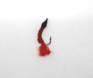 Fjädermygglarvsimitation krok storlek 10 2 st