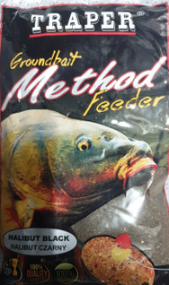 Traper Method Feeder, black groundbait with a halibut scent, 0.75 kg