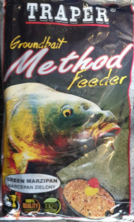 Traper Method Feeder Green Groundbait with Marzipan Scent, 0.75 kg