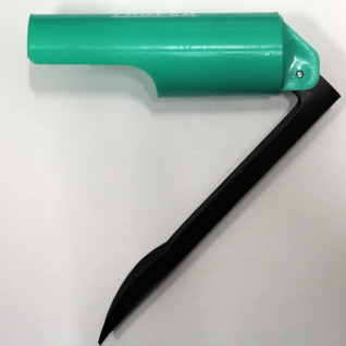 Fällbar spöställning med spik för bottenfiske, grön