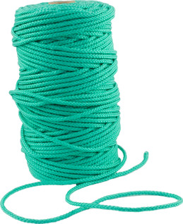 Плавучая полипропиленовая веревка 4 мм, прочность 294 кг, зеленая, 100 м