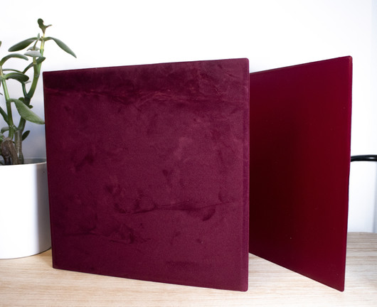 Samettikansio 3:lle pysty- tai vaakakuvalle