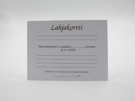 Lahjakorttipohja valkoinen martioitu 50 kpl 