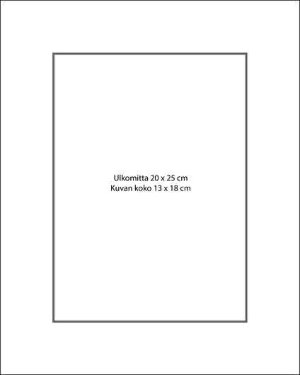 Paspatuuri 20 x 25 cm ulkomitalla