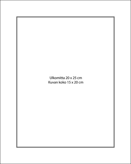 Paspatuuri 20 x 25 cm ulkomitalla