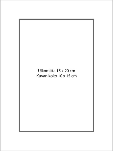 Paspatuuri 15 x 20 cm ulkomitalla