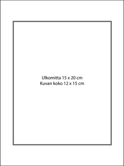 Paspatuuri 15 x 20 cm ulkomitalla