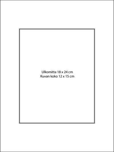 Paspatuuri 18 x 24 cm ulkomitalla