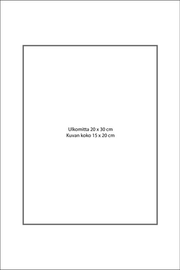 Paspatuuri 20 x 30 cm ulkomitalla