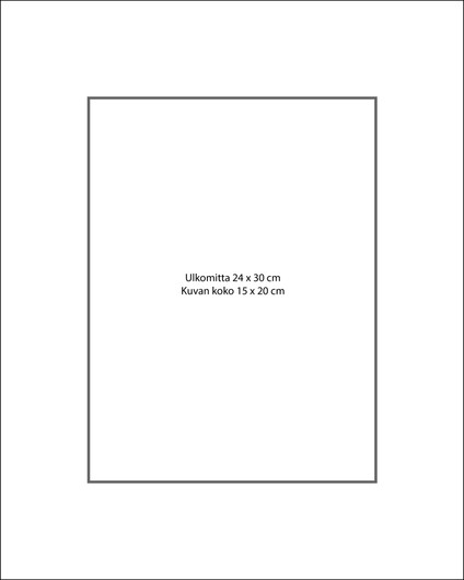 Paspatuuri 24 x 30 cm ulkomitalla