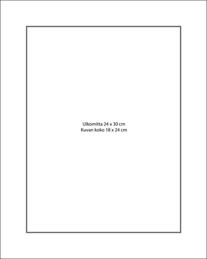 Paspatuuri 24 x 30 cm ulkomitalla