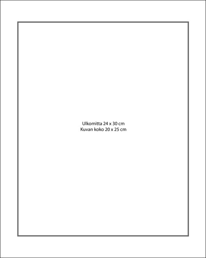 Paspatuuri 24 x 30 cm ulkomitalla