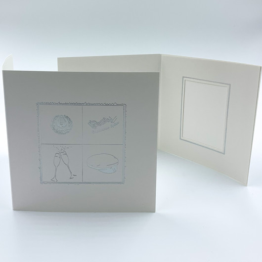 YO-juhlat valkoinen helmiäinen ja hopea