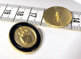 Kantanappi musta/kulta 20mm