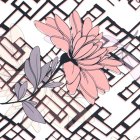 ABSTRAKTI kukka- jersey