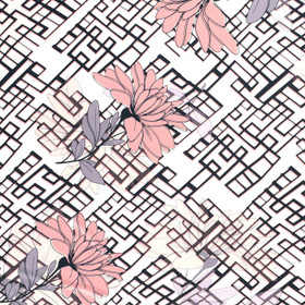 ABSTRAKTI kukka- jersey