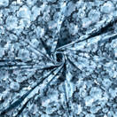 Siniset kukat, digiprint-trikoo