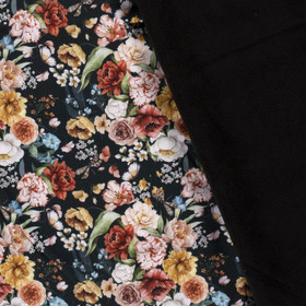 Kukat mustalla pohjalla- softshell