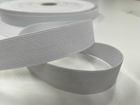 Kotimainen kuminauha 25mm Valkoinen