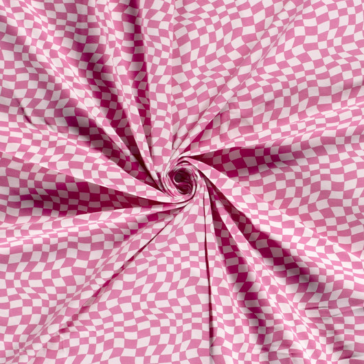Abstraktitruudut- trikoo Pinkki