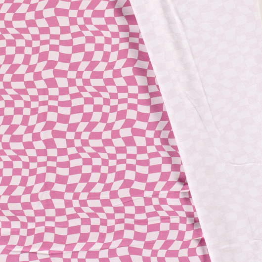 Abstraktitruudut- trikoo Pinkki