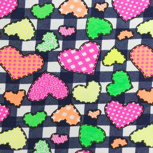 Neon sydämet Trikoo