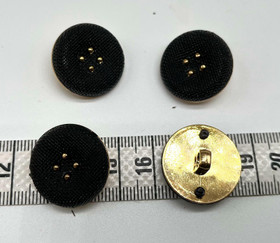 Kultamusta kantanappi 23mm