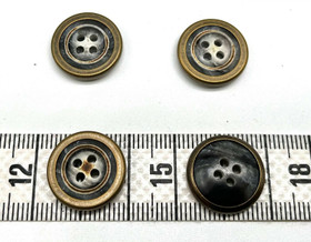 Metalli/muovinappi ympyröitä 16mm