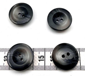 Mustaharmaa kupera nappi