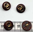 Ruskeakultainen  muovinappi 