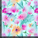 Vesiväri maalatut kukat trikoo