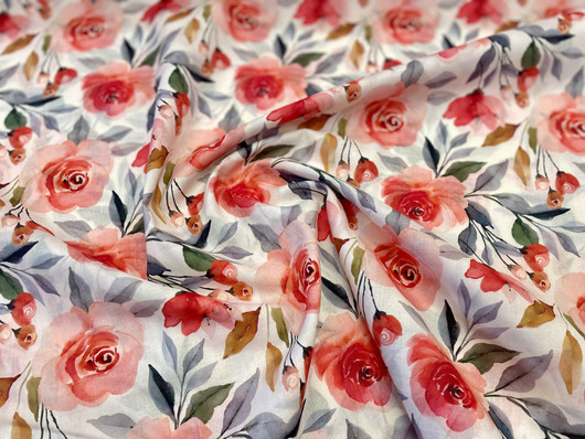 Puuvilla voile: Ruusut